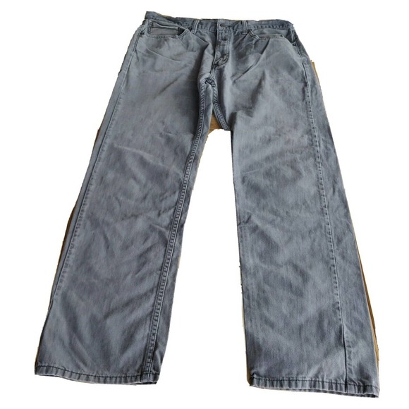 Levi's 505 Men's Pants Size 36 Inseam 34 Dark Gray Straight Leg.